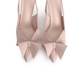 Maeve Patent Slingback Heels With Bow (Nude)