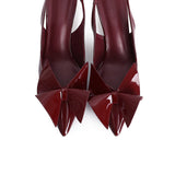 Maeve Patent Slingback Heels With Bow (Maroon)