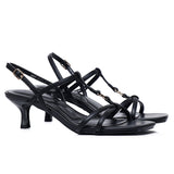 Alaia Strappy Heels (Black)