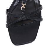 Alaia Strappy Heels (Black)