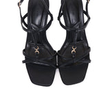 Alaia Strappy Heels (Black)