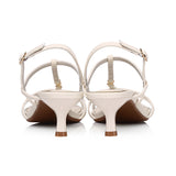 Alaia Strappy Heels (Beige)