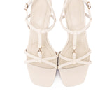 Alaia Strappy Heels (Beige)