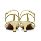 Alaia Strappy Heels (Light Yellow)