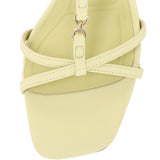 Alaia Strappy Heels (Light Yellow)