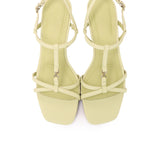 Alaia Strappy Heels (Light Yellow)