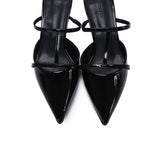 Allison Pointed Toe Kitten Heels (Black)