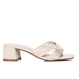 Aisha Open Toe Knotted Heels (Almond)