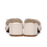 Aisha Open Toe Knotted Heels (Almond)