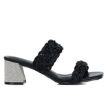 Mahia Braided Strap Heels (Black)