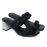 Mahia Braided Strap Heels (Black)