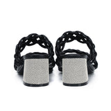 Mahia Braided Strap Heels (Black)