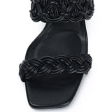 Mahia Braided Strap Heels (Black)