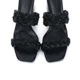 Mahia Braided Strap Heels (Black)