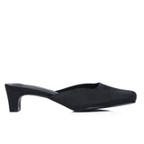 Seniya Square Toe Heels (Black)