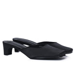 Seniya Square Toe Heels (Black)