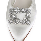 Doretta Embellishment Slip Ons Heels (White)