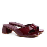 Aria Heels In Patent (Maroon)