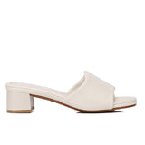 Sofia Comfy Slip On Heels (Almond)