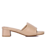 Sofia Comfy Slip On Heels (Nude)