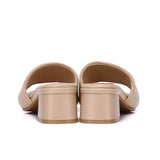 Sofia Comfy Slip On Heels (Nude)