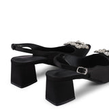 Doretta Pointed Toe Heels (Black)