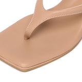 Zenya Thong Heels Sandals (Nude)