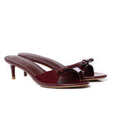 Anika Slip On Kitten Heels (Maroon)