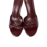 Anika Slip On Kitten Heels (Maroon)