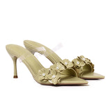 Vivienne Floral Heels (Mustard)