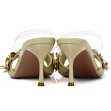 Vivienne Floral Heels (Mustard)