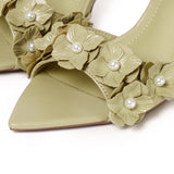 Vivienne Floral Heels (Mustard)