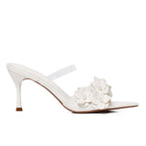 Vivienne Floral Heels (White)
