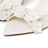 Vivienne Floral Heels (White)