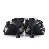 Anastasia Cow Print Heels (Black)