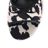Anastasia Cow Print Heels (Black)