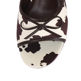 Anastasia Cow Print Heels (Brown)