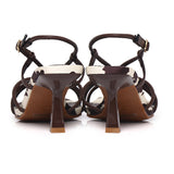 Anneliese Cow Print Strappy Heels (Brown)