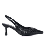 Anais Crinkle Gathered Heels (Black)
