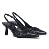 Anais Crinkle Gathered Heels (Black)
