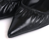 Anais Crinkle Gathered Heels (Black)