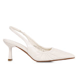 Anais Crinkle Gathered Heels (White)