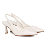 Anais Crinkle Gathered Heels (White)
