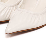 Anais Crinkle Gathered Heels (White)