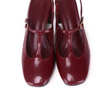 Carlos Block Pumps Heels (Maroon)