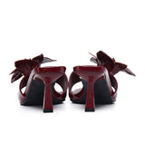 Reese Floral Sandals Heels (Maroon)