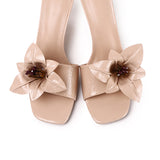 Reese Floral Sandals Heels (Pink)