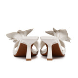 Reese Floral Sandals Heels (White)