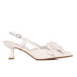 Veronica Floral Heels (White)