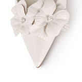 Veronica Floral Heels (White)